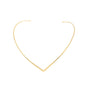 Choker de aro em formato de 'V' banhada a ouro 18k - Biju & Cia.