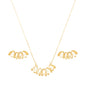 Conjunto de brinco e gargantilha de triângulo banhado a ouro 18k