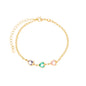 Pulseira com corações coloridos banhada a ouro 18k - Biju & Cia.