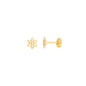 Brinco de flor baby banhado a ouro 18k - Biju & Cia.