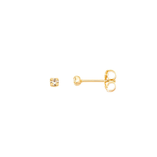 Brinco com pedra quadrada banhado a ouro 18k - Biju & Cia.