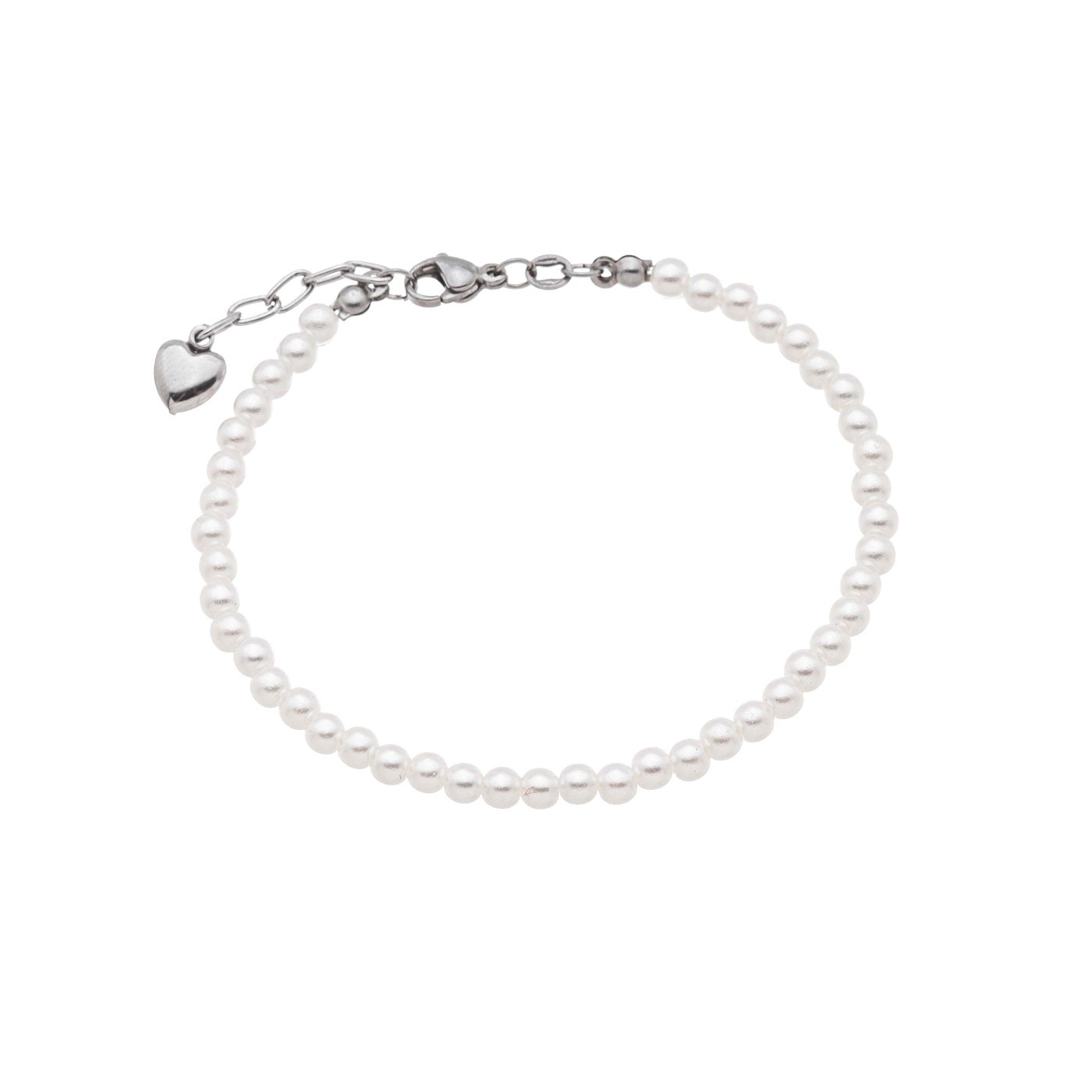 Pulseira com pérolas em aço inox - Biju & Cia.