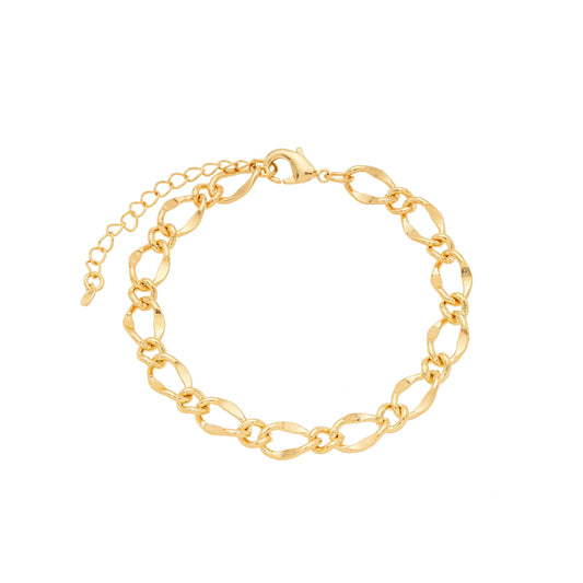 Pulseira elos banhada a ouro 18k - Biju & Cia.