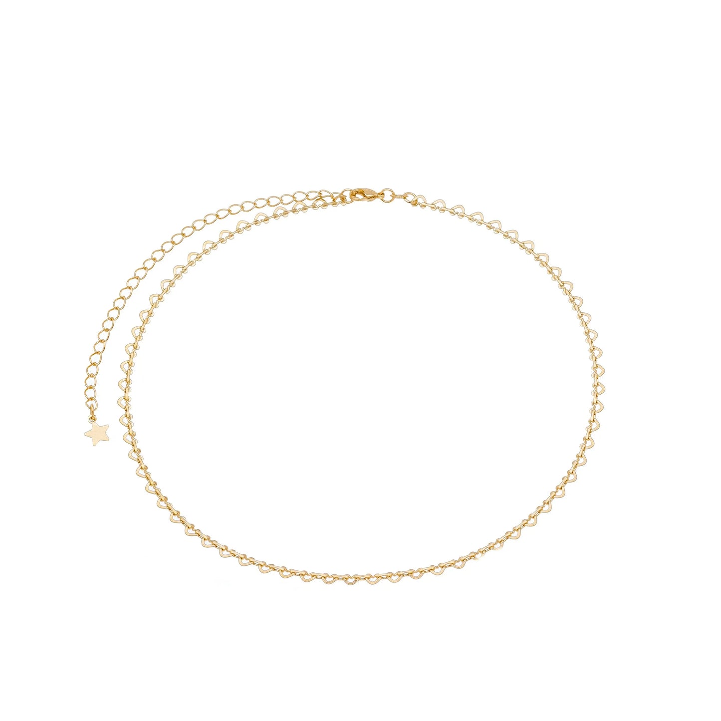 Choker corações banhada a ouro 18k - Biju & Cia.