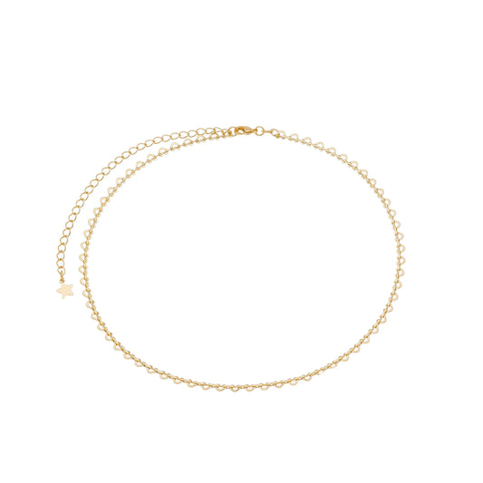 Choker corações banhada a ouro 18k - Biju & Cia.