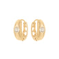 Argola articulada com zircônia banhada a ouro 18k - Biju & Cia.