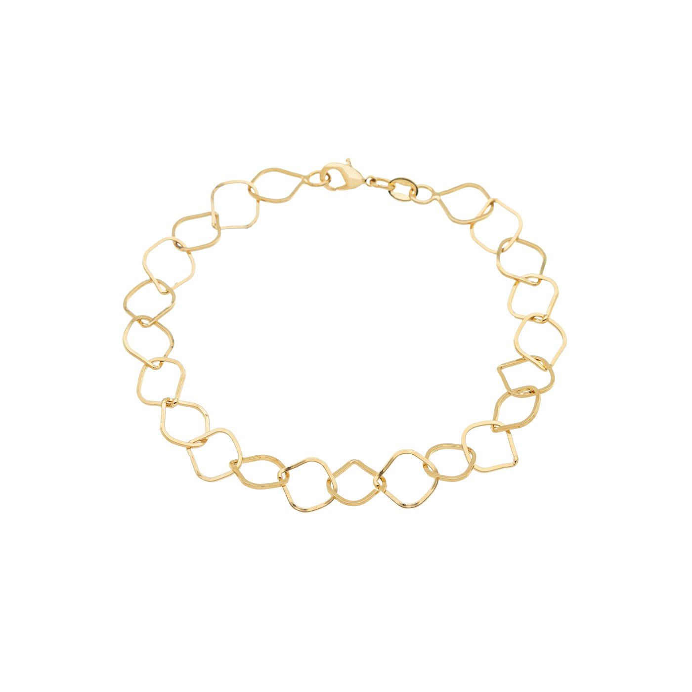 Pulseira losangos banhada a ouro 18k - Biju & Cia.
