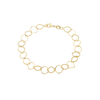 Pulseira losangos banhada a ouro 18k - Biju & Cia.