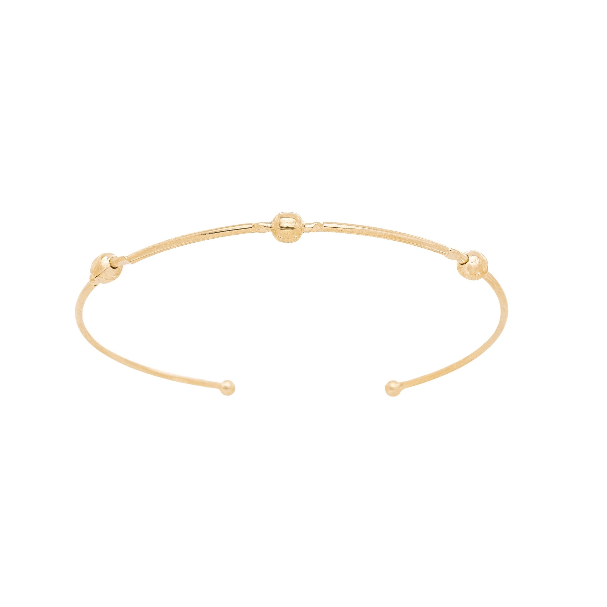 Bracelete com bolinhas banhado a ouro 18k - Biju & Cia.