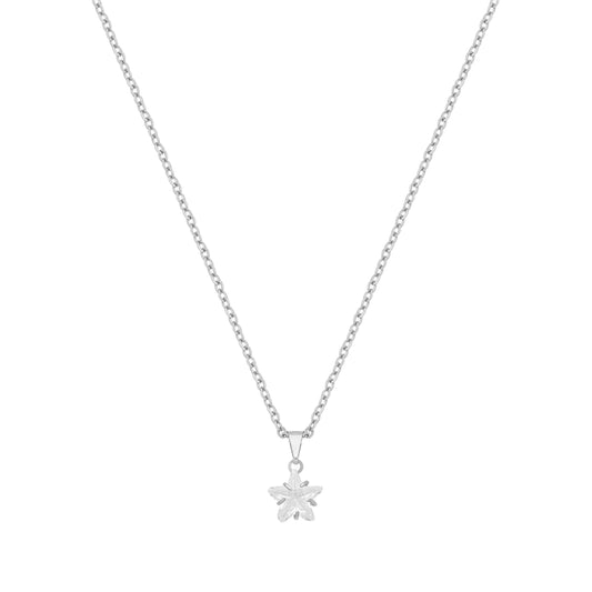 Gargantilha com pingente de estrela de zircônia em aço inox - Biju & Cia.