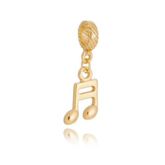 Berloque de nota musical banhado a ouro 18k - Biju & Cia.
