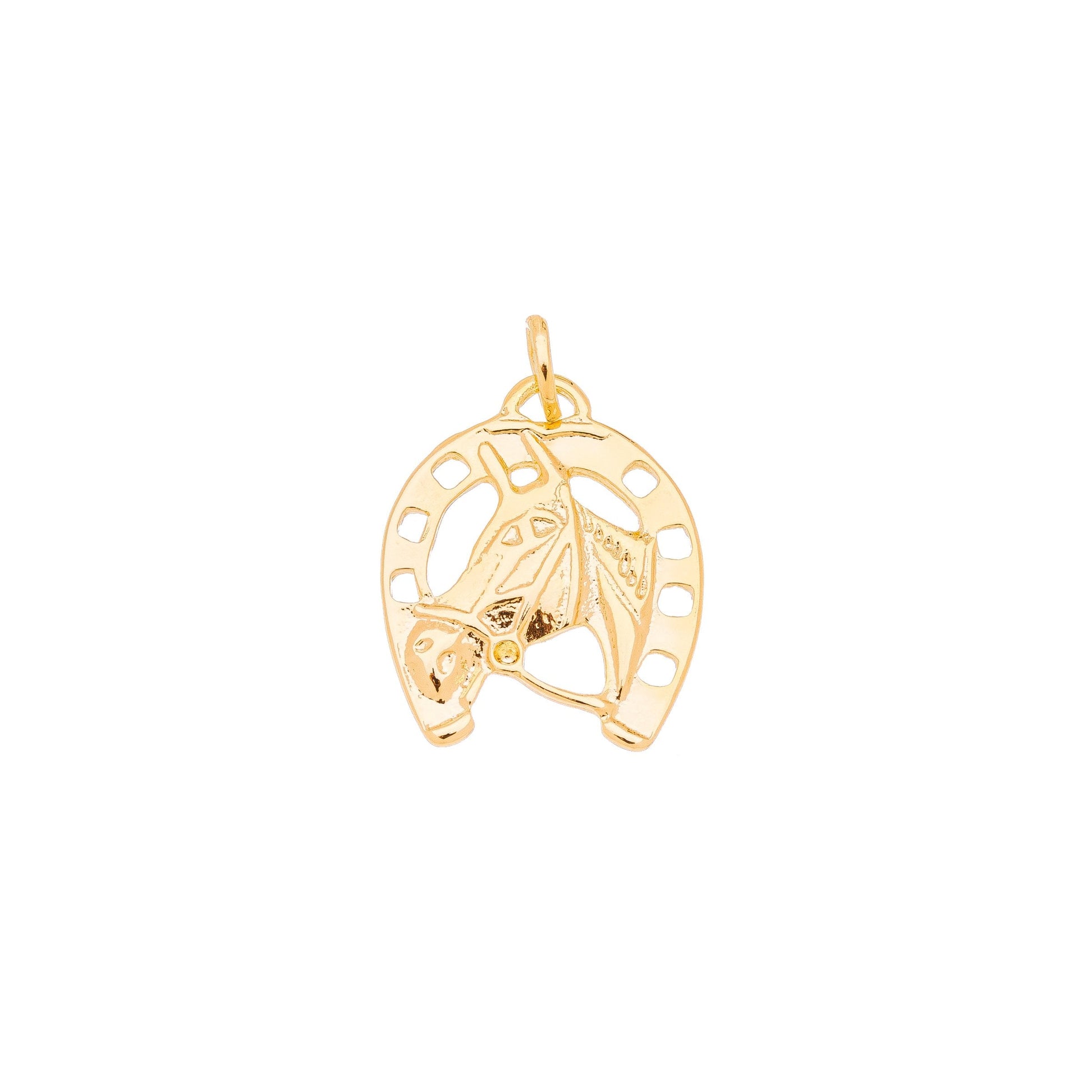 Pingente de cavalo banhado a ouro 18k - Biju & Cia.
