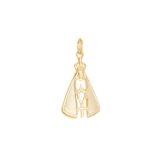 Pingente de Nossa Senhora de Aparecida banhado a ouro 18k - Biju & Cia.