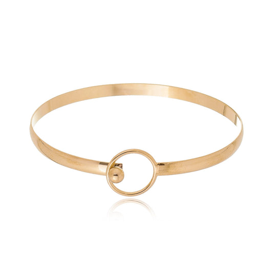Bracelete círculo banhado a ouro 18k