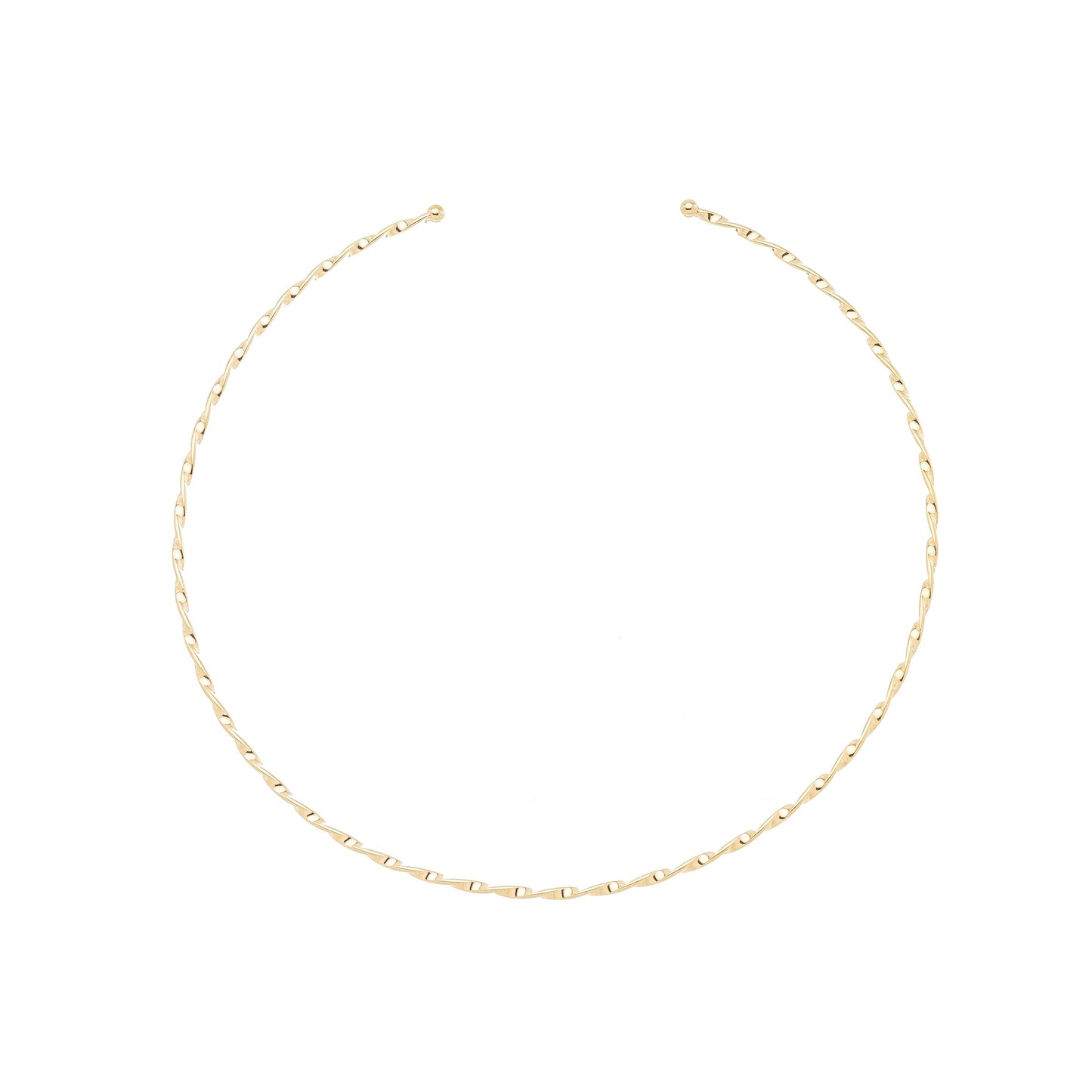 Choker de aro torcido banhada a ouro 18k - Biju & Cia.