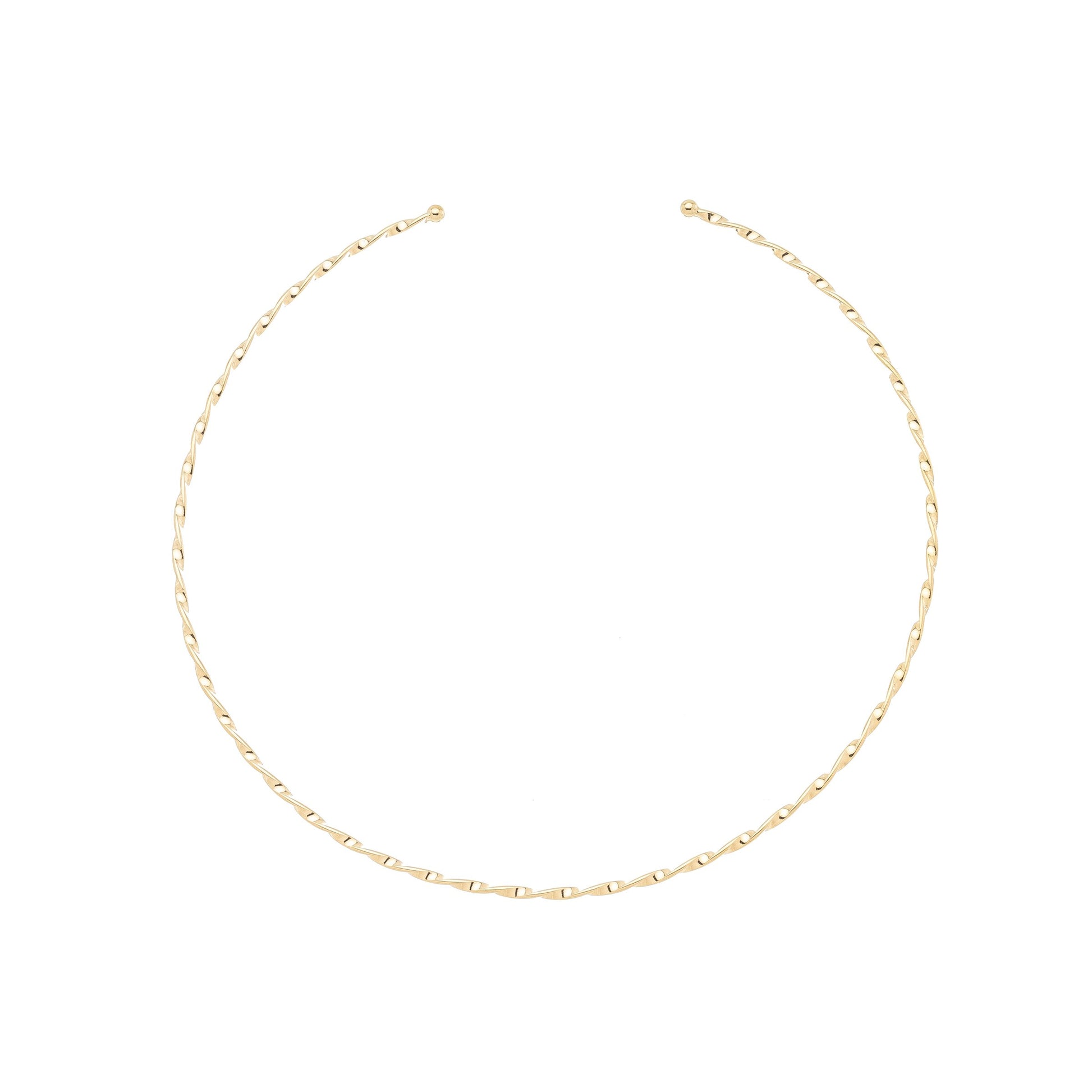 Choker de aro torcido banhada a ouro 18k - Biju & Cia.