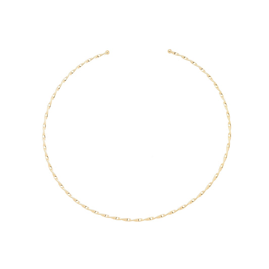 Choker de aro torcido banhada a ouro 18k - Biju & Cia.