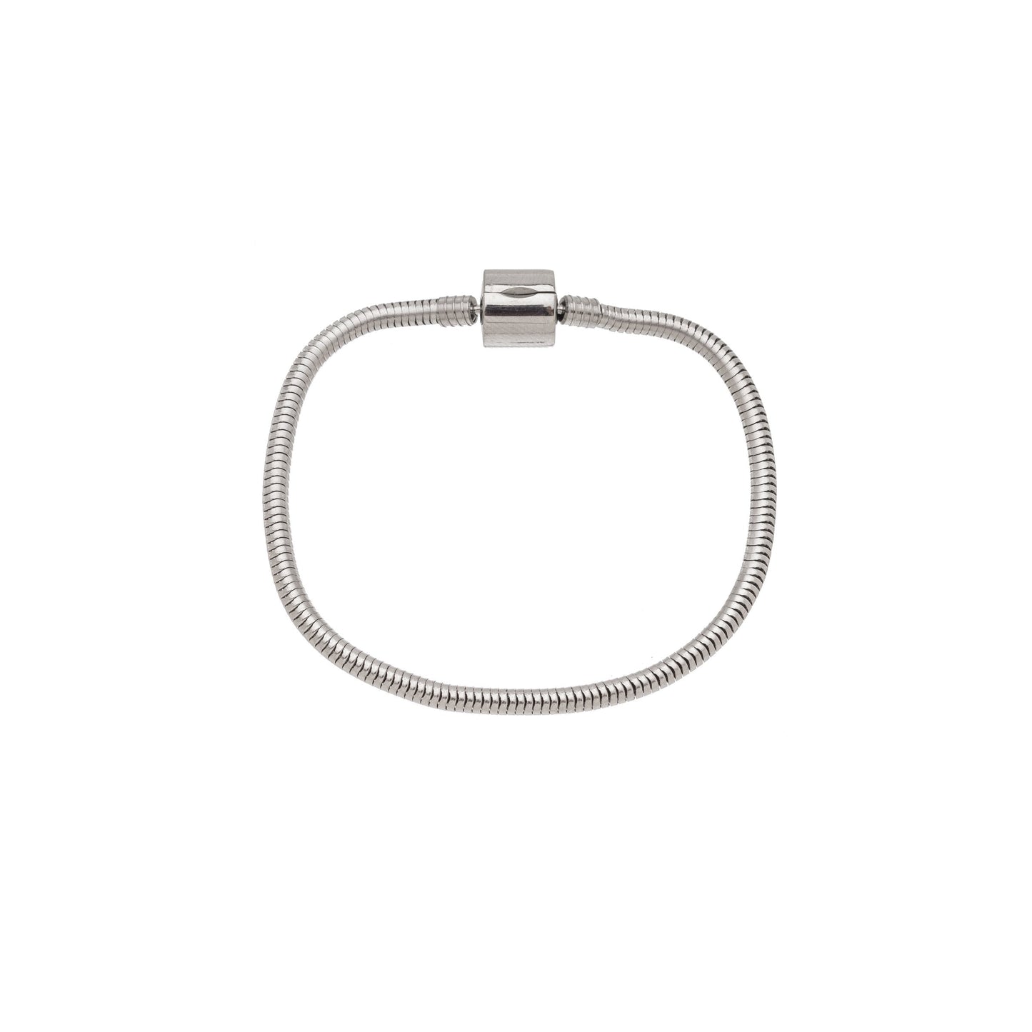 Pulseira inox com fecho tambor em aço inox - Biju & Cia.