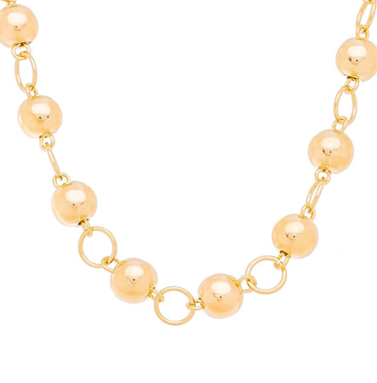 Choker bolas e círculos banhada a ouro 18k - Biju & Cia.