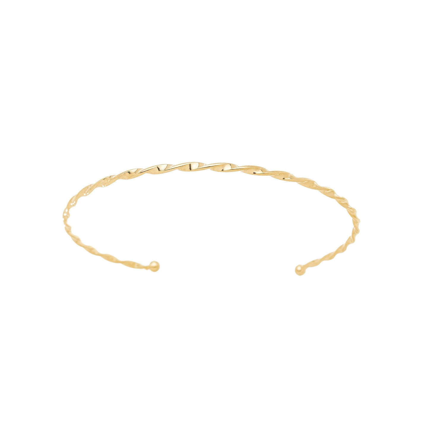 Bracelete aro torcido banhado a ouro 18k - Biju & Cia.