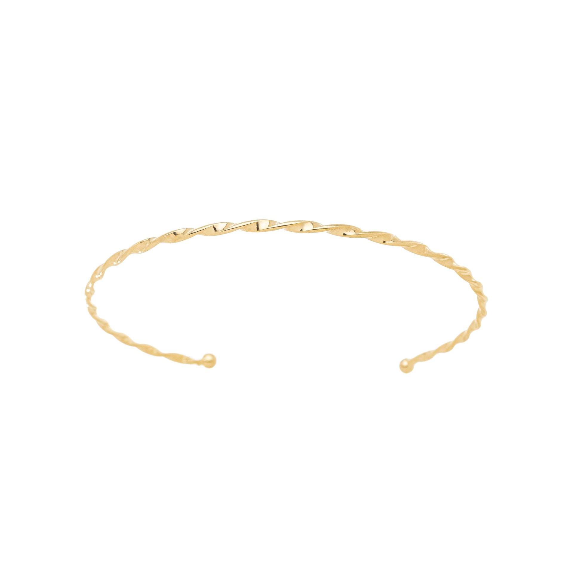 Bracelete aro torcido banhado a ouro 18k - Biju & Cia.