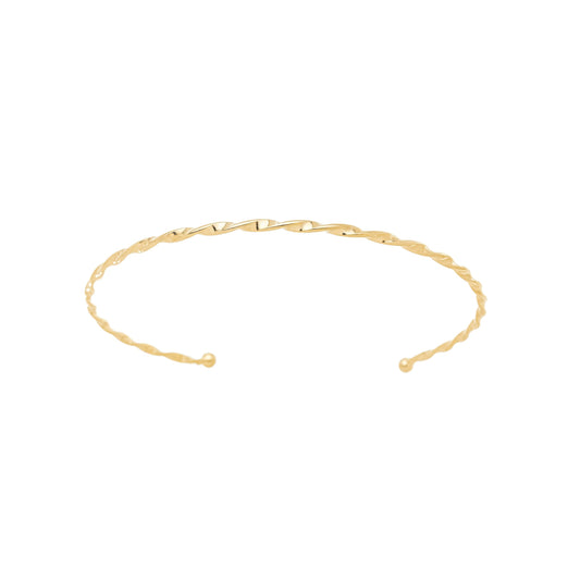 Bracelete aro torcido banhado a ouro 18k - Biju & Cia.