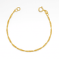 Pulseira singapura infantil banhada a ouro 18k