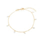 Pulseira com zircônias banhada a ouro 18k