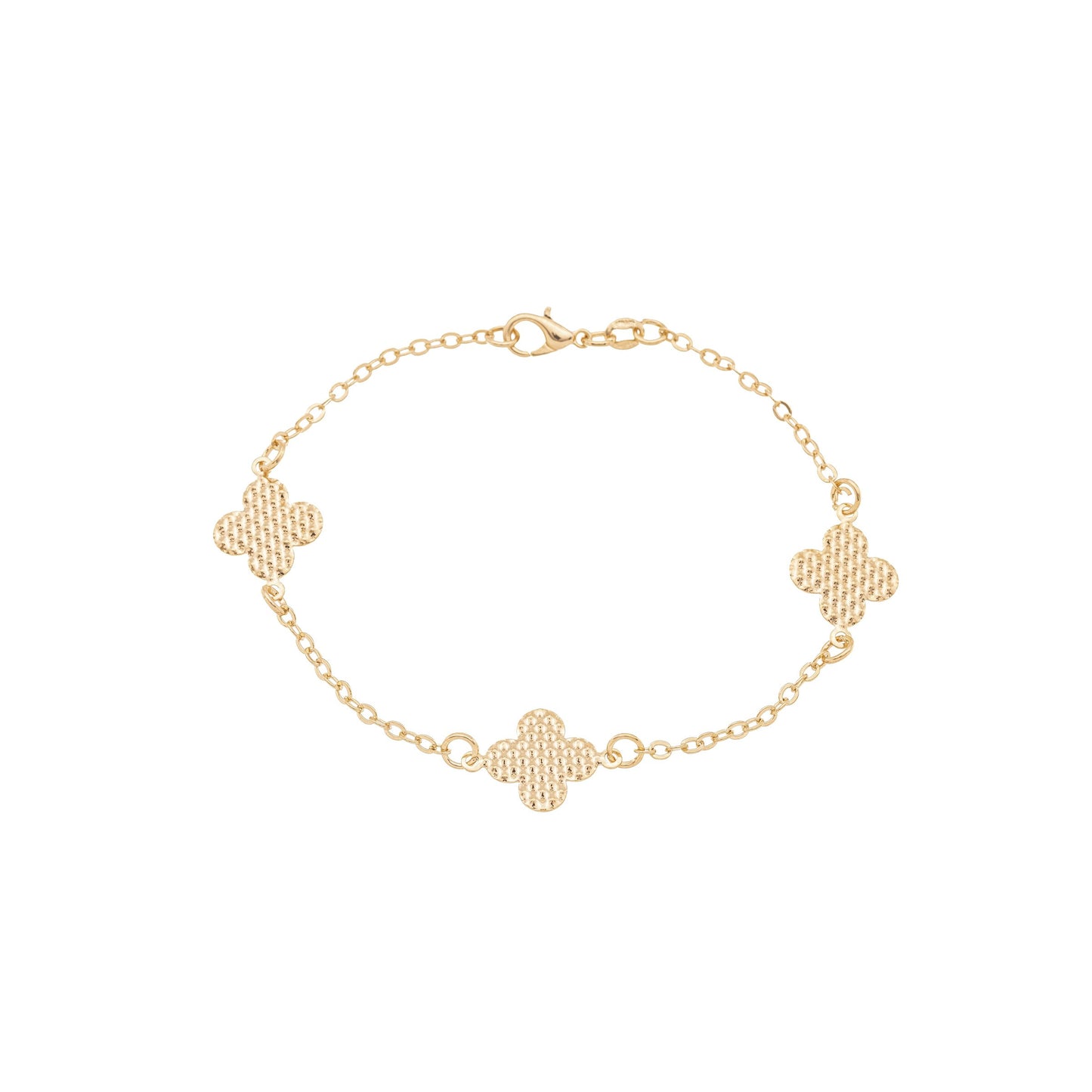 Pulseira de trevo banhada a ouro 18k - Biju & Cia.