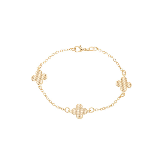 Pulseira de trevo banhada a ouro 18k - Biju & Cia.