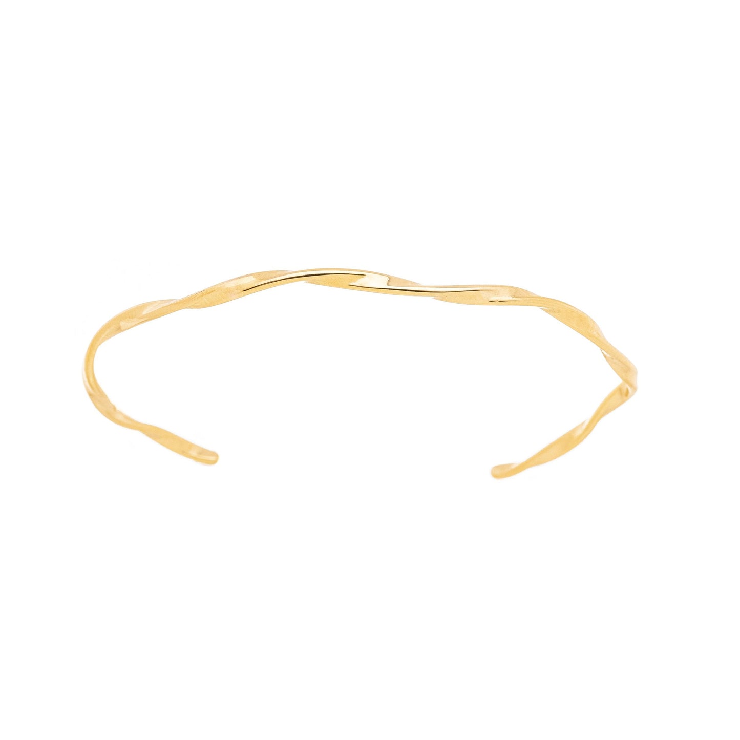 Bracelete aro torcido banhado a ouro 18k - Biju & Cia.