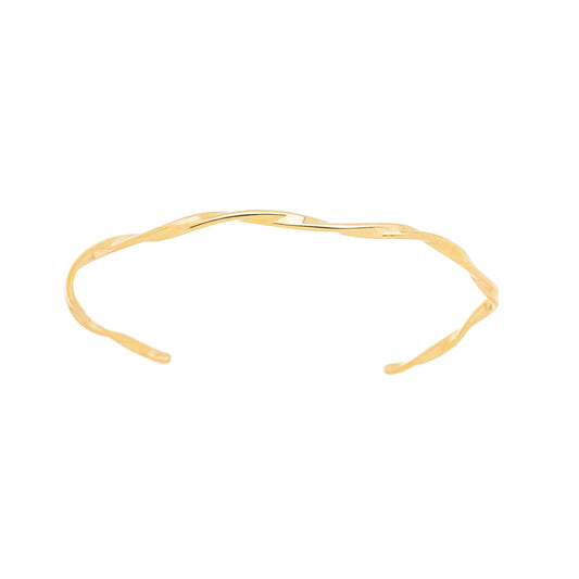 Bracelete aro torcido banhado a ouro 18k - Biju & Cia.