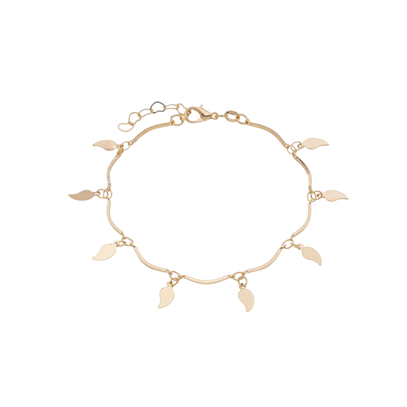 Pulseira folhas banhada a ouro 18k - Biju & Cia.