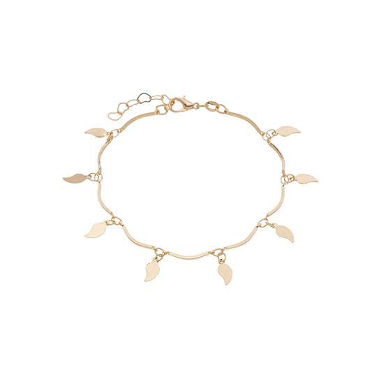 Pulseira folhas banhada a ouro 18k - Biju & Cia.
