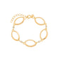 Pulseira navetes com pedras banhada a ouro 18k