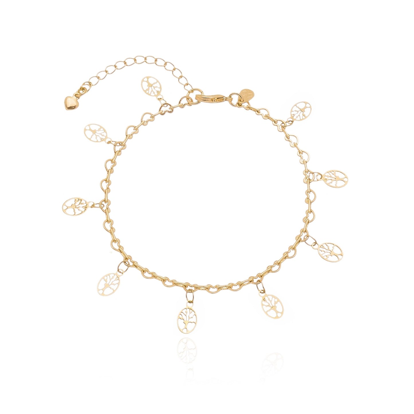Pulseira árvore da vida banhada a ouro 18k