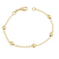 Pulseira infantil de bola de 3,5mm banhada a ouro 18k - Biju & Cia.