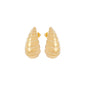 Brinco de gota trabalhada banhado a ouro 18k - Biju & Cia.