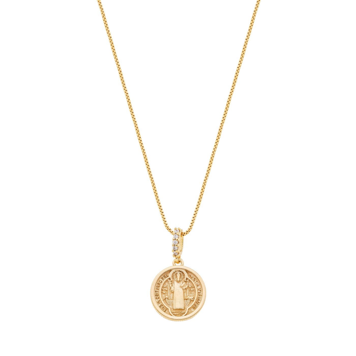 Gargantilha são bento banhada a ouro 18k - Biju & Cia.