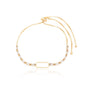 Pulseira retangular com zircônias banhada a ouro 18k - Biju & Cia.