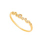 Anel com zircônias banhado a ouro 18k