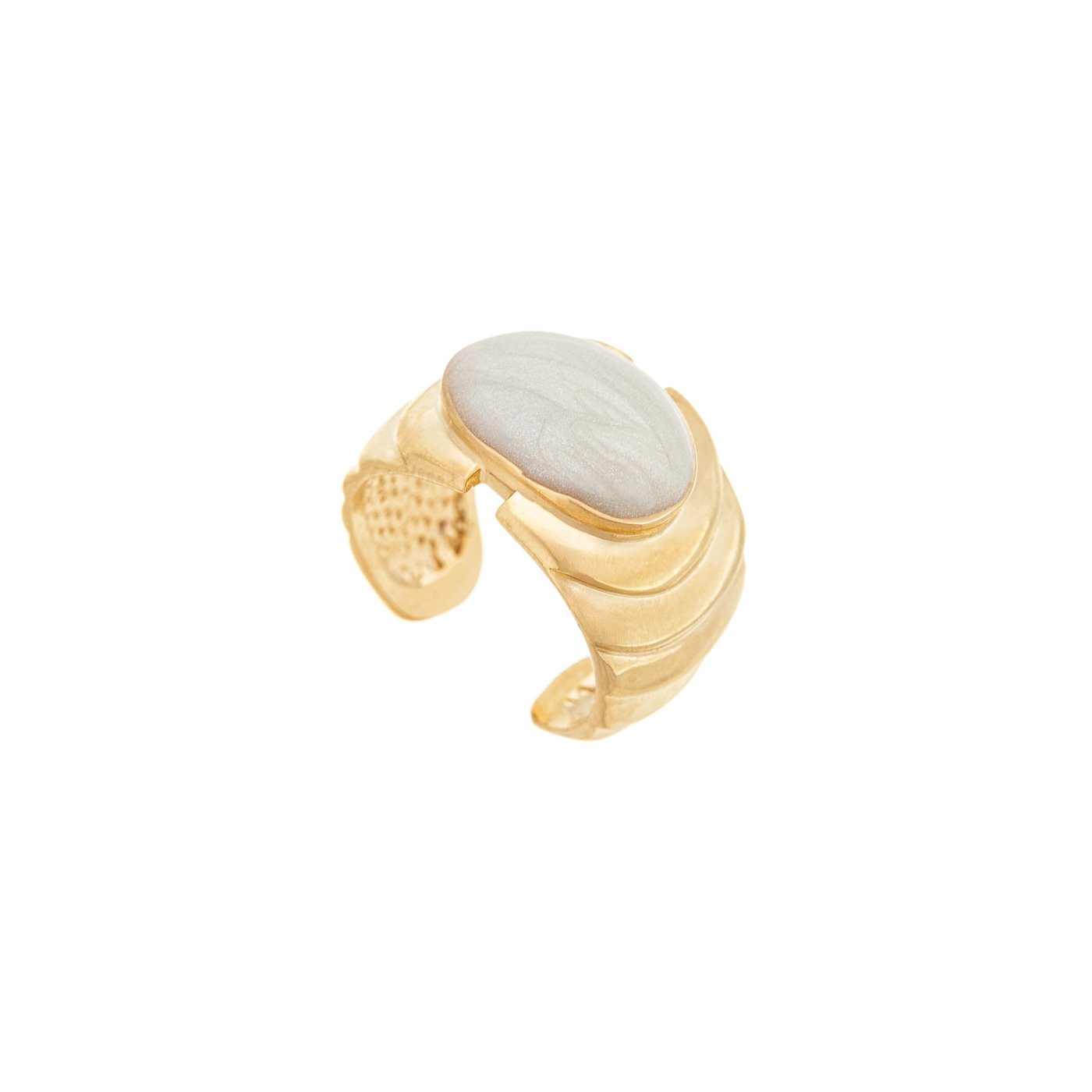 Anel regulável esmaltado banhado a ouro 18k - Biju & Cia.