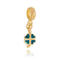 Berloque trevo banhado a ouro 18k