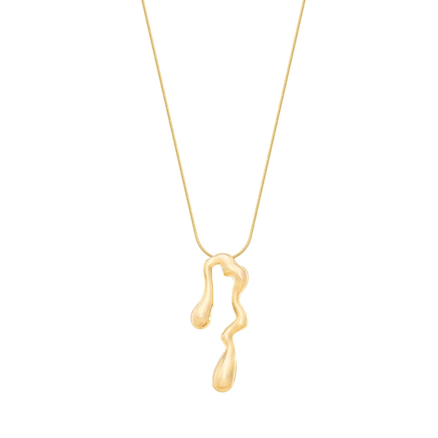 Colar orgânico banhado a ouro 18k