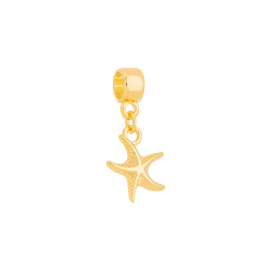 Berloque de estrela do mar banhado a ouro 18k - Biju & Cia.