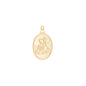Pingente oval de São Jorge banhado a ouro 18k - Biju & Cia.