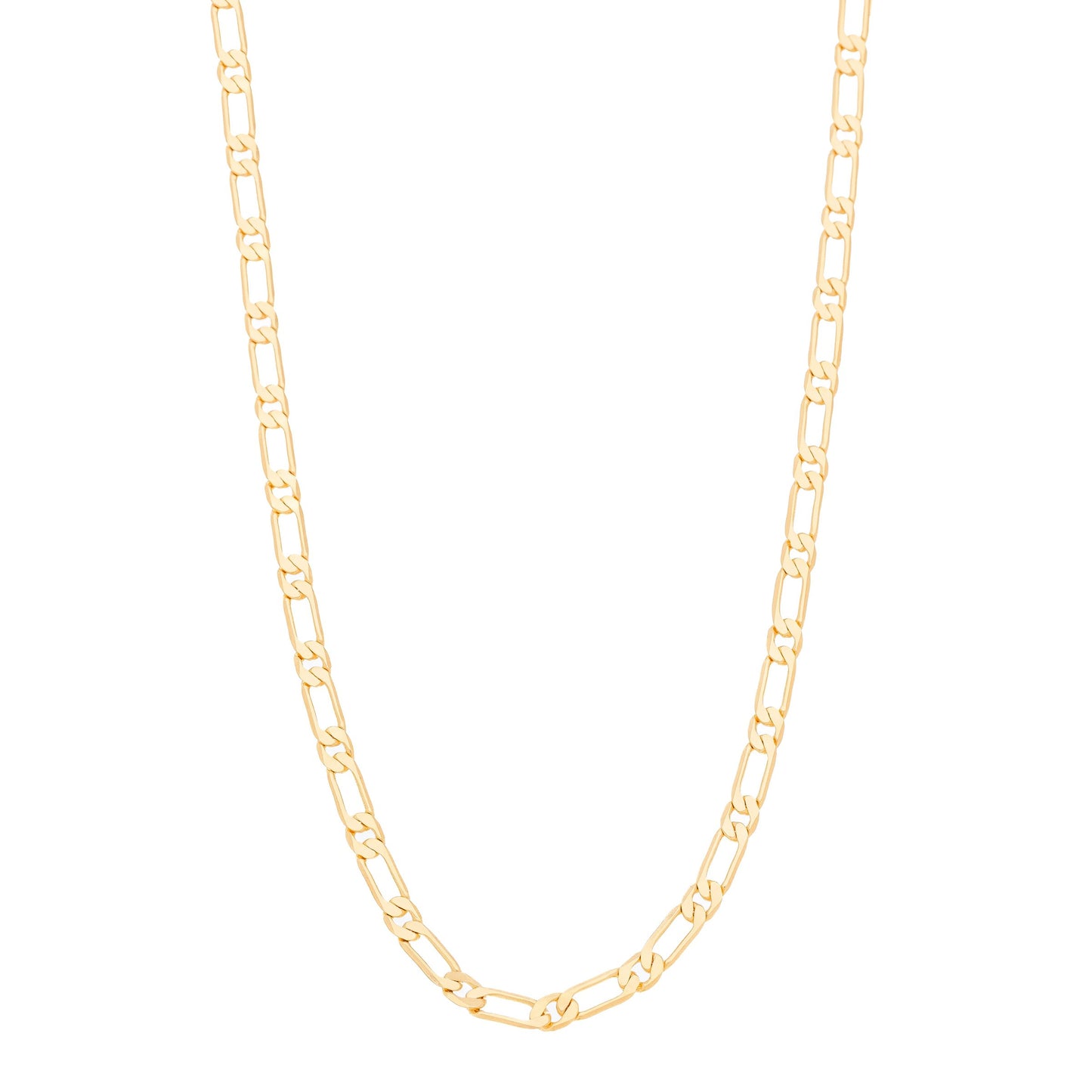 Corrente masculina 1x1 banhada a ouro 18k - Biju & Cia.