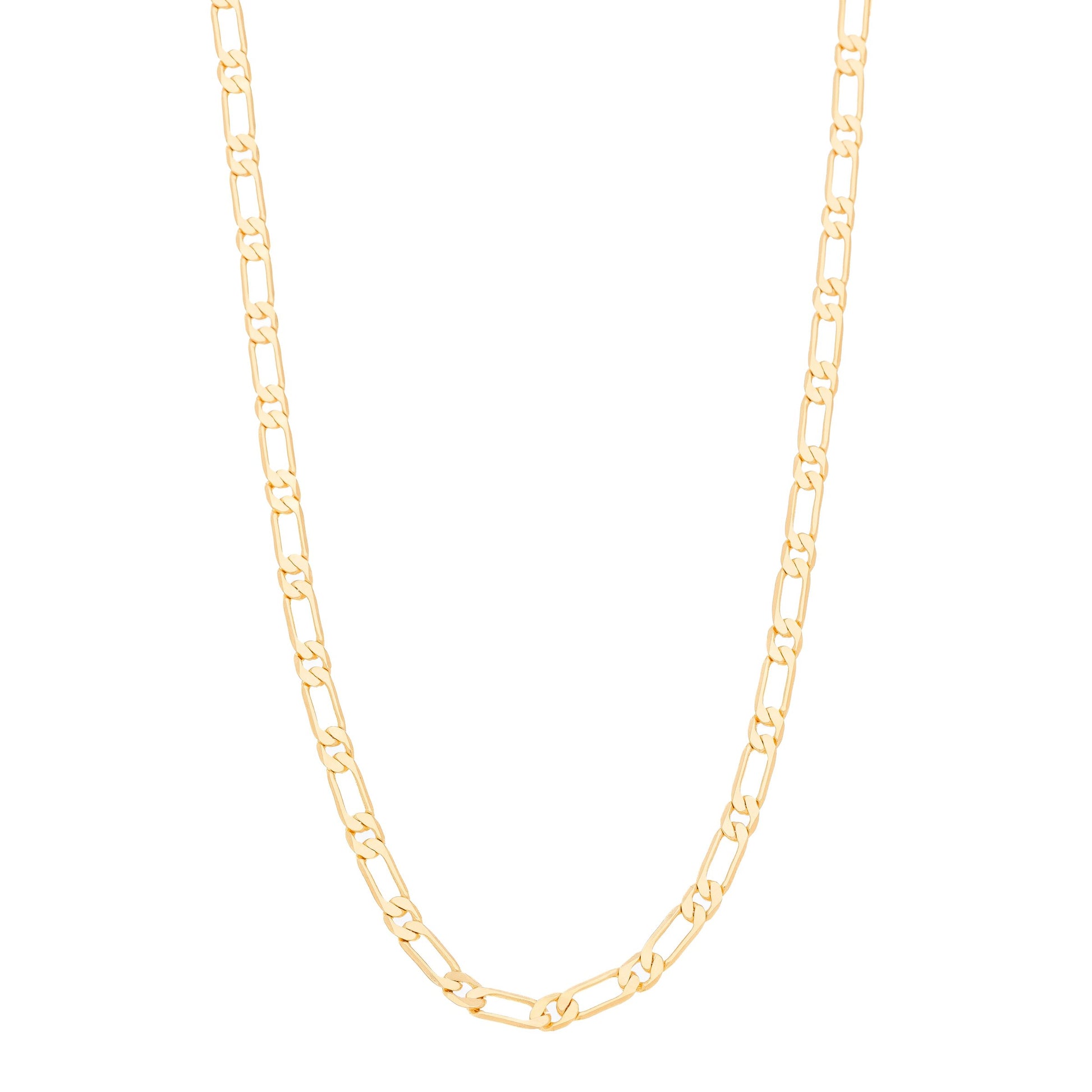 Corrente masculina 1x1 banhada a ouro 18k - Biju & Cia.