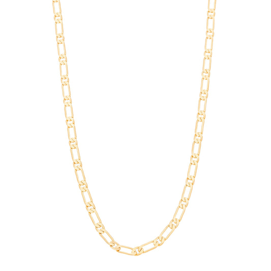 Corrente masculina 1x1 banhada a ouro 18k - Biju & Cia.