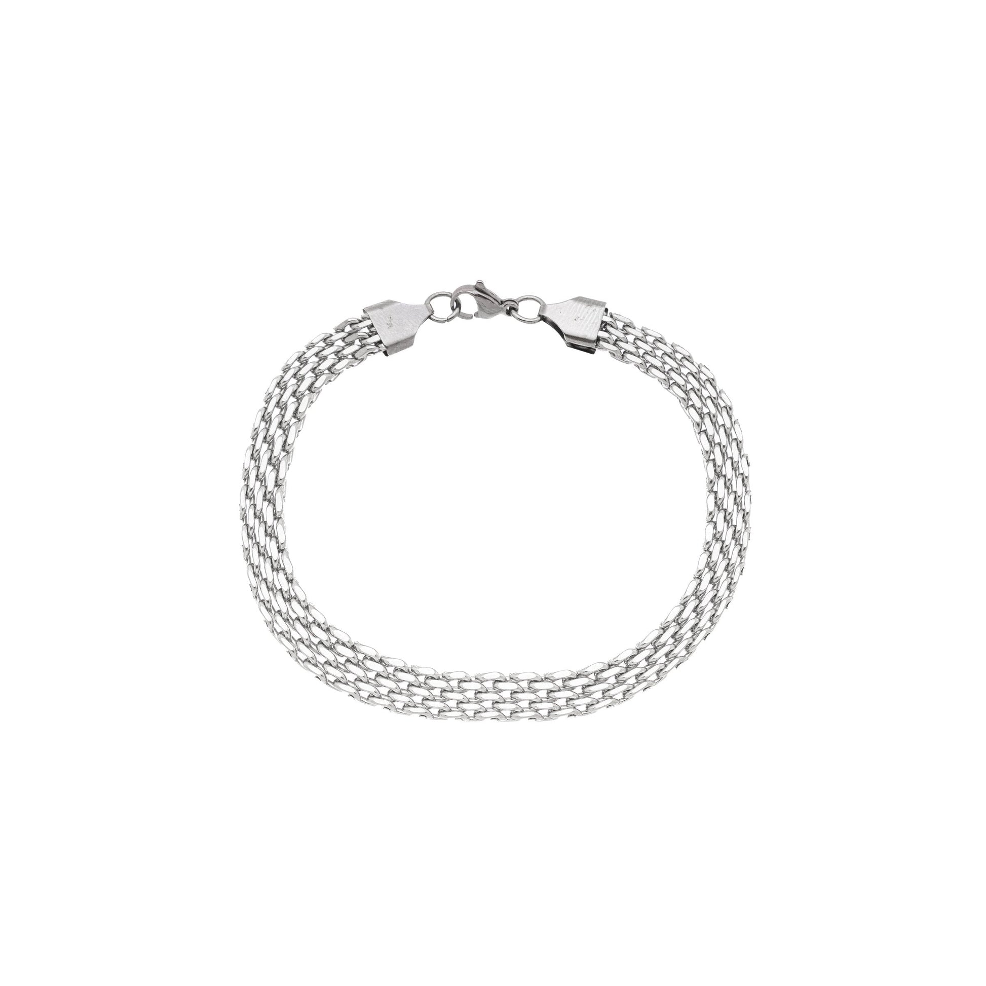 Pulseira trabalhada em aço inox - Biju & Cia.